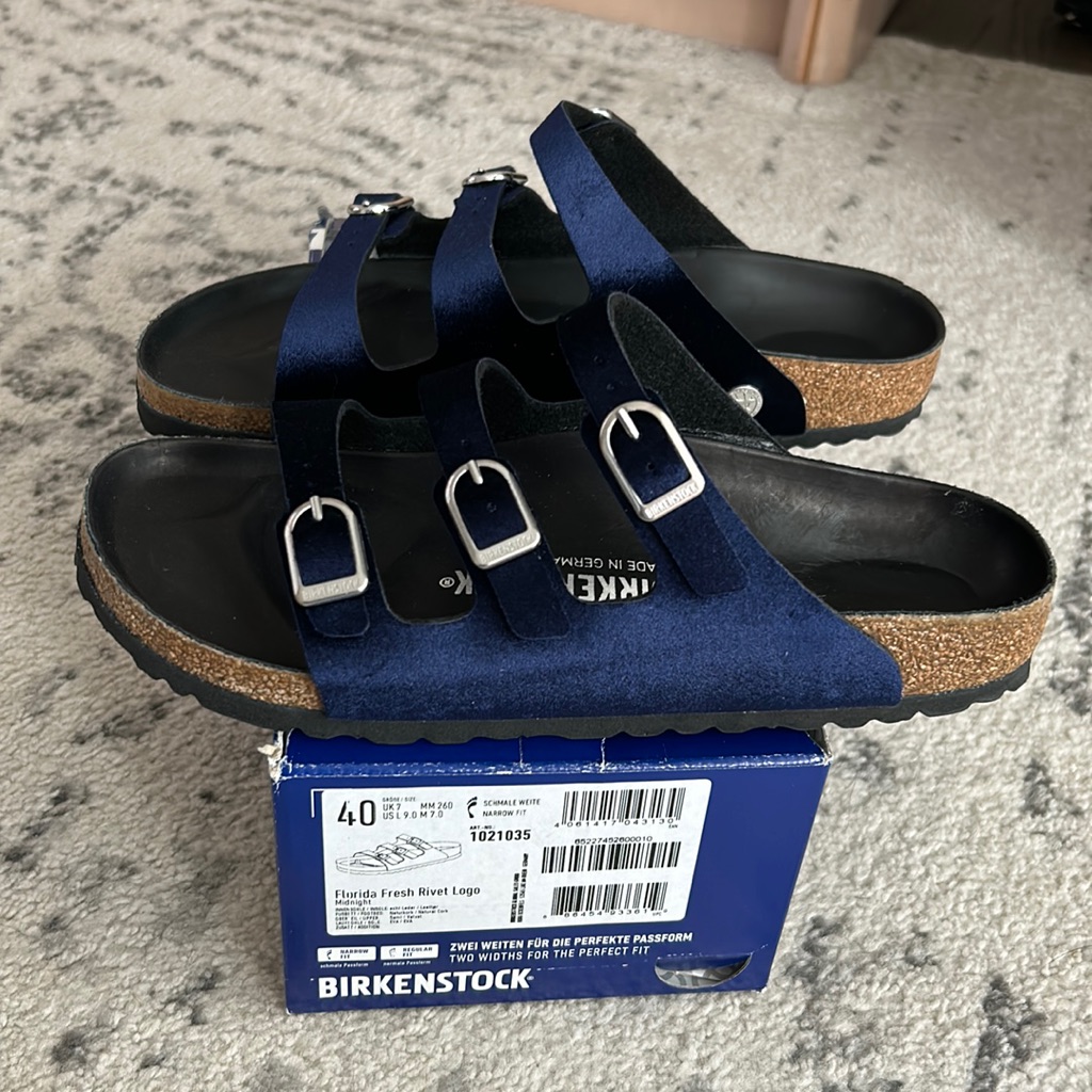 Birkenstock Size 40 Florida Fresh Rivet Sandals-New!